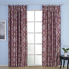 Purple Jacquard Casual Window Curtains (Pair) Purple Jacquard Casual Window Curtains (Pair)