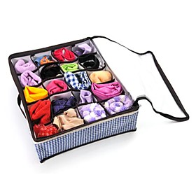 Transparent 20-Compartment Underware Storage Box with Cover