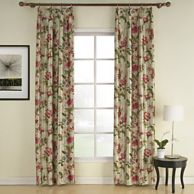 Spring Flower Beige Window Curtains (Pair) Spring Flower Beige Window Curtains (Pair)