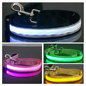 Nylon LED Light Dog Leash (120cm, Assorted Colors)