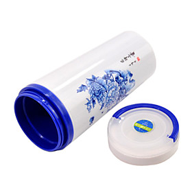 Floral Double-layer Sealing Vacuum Mug (400ml)