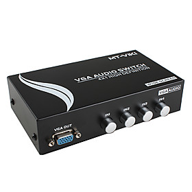 4 Port VGA Audio Converter Switch Box