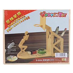 Wooden 3D Basketball Pen Holder Puzzle Toy
