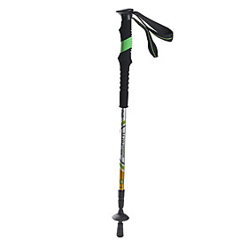 3-Section Aluminium Alloy Anti-stock Hiking Stick Climbing Tool (M302, Gold)