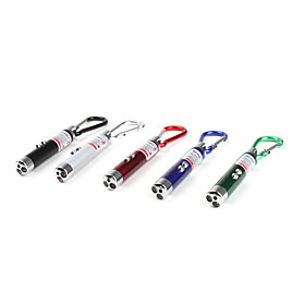 Red Laser with 3-LED Flashlight (White Light, Assorted Colors)