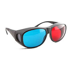 Large Frame Style Red and Blue 3D Glasses