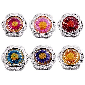 Flower Pattern Bag Hook with Diamonds (Assorted Colorss)