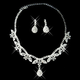 Gorgeous Rhinestone Two Piece Spring Breeze Ladies' Jewelry Set (45 cm)