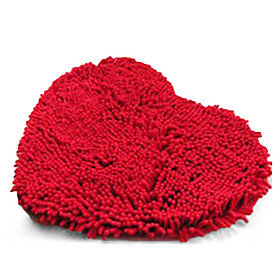 Red Heart-Shaped Absorbent Non-Slip Mats