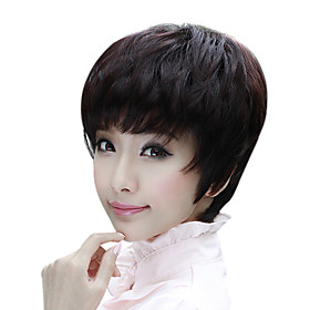 Capless Short Wavy Synthetic Hair Wig with UVP Antimicrobial Net