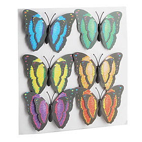 Novelty Colorful Butterfly Shaped Fridge Magnets Stickers (6-Pack)