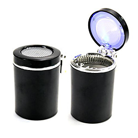 Round Blue Light Car Ashtray