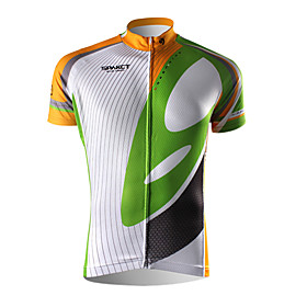 SPAKCT - 100% Polyester Mens Cycling Short Sleeve Jerseys (with Back Bags)