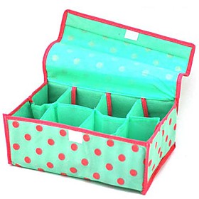 8-Compartment Round Dots Soft Cover Storage Box