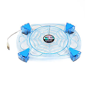 USB Laptop Cooler with Big Fan (Transparent)
