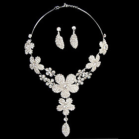 Elegant Stylish Ladies' Jewelry Set Including Necklace and Earrings