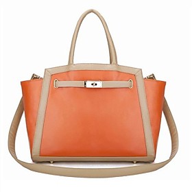 Cute Girl Series Contrast Color PU Two-Way Bag