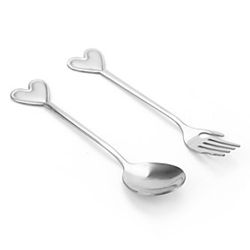 Heart-Shaped Style Fork and Spoon Set