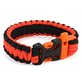 Para-Cord Survival Bracelet with Plastic Connection Buckle