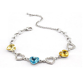 Heart Shaped Crystal Bracelet
