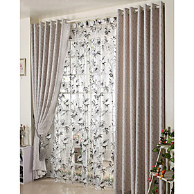 Grey Rose Sheer Curtains (Pair) Grey Rose Sheer Curtains (Pair)