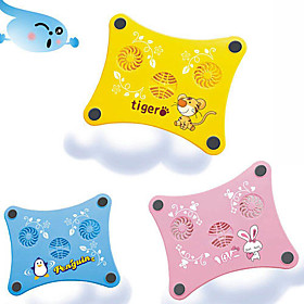 Cartoon USB 3-Fan Laptop Cooling Pad