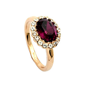 Fashion Crystal Round Diamond Studded Ring