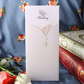 Ausschnitt Design eingefügt Hochzeitseinladung in weiß (Set mit 50) Ausschnitt Design eingefügt Hochzeitseinladung in weiß (Set mit 50)
