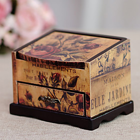 Wood Jewelry Box with Mirror