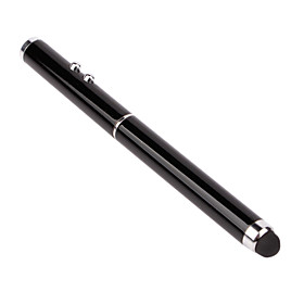 Universal Capacitive Screen Stylus Pen with A LED Pointer for Mobile Phones Tablets(Black)