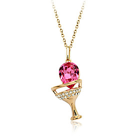 Glass Crystal Pendant Necklace