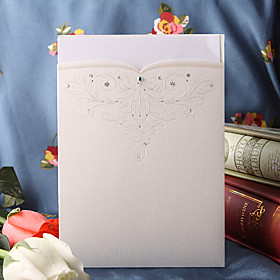 Kronleuchter Muster eingefügt Hochzeitseinladung mit Strass (Satz 50) Kronleuchter Muster eingefügt Hochzeitseinladung mit Strass (Satz 50)