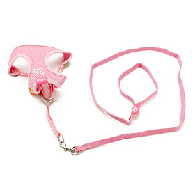 Adjustable Body Harness and Leashes for Dogs (S-XL, Pink)