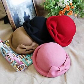 Bow Style Wool Beret Hat