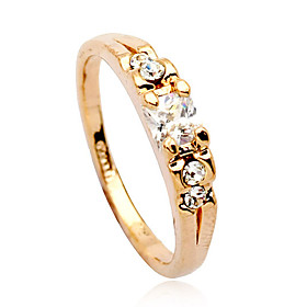 Crystal Diamond Inlaid Square Ring