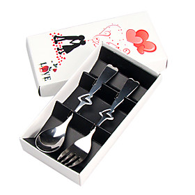 Hollow Heart Shaped Fork Spoon Set
