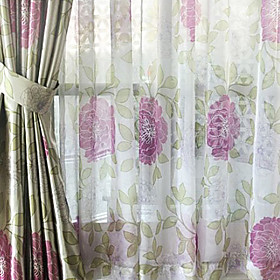 Luxury Flower Sheer Curtains (Pair) Luxury Flower Sheer Curtains (Pair)