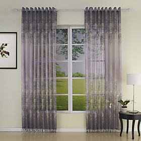 Grey Casual Sheer Curtains (Pair) Grey Casual Sheer Curtains (Pair)