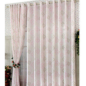 Contemporary Pink Print Sheer Curtains (Pair) Contemporary Pink Print Sheer Curtains (Pair)