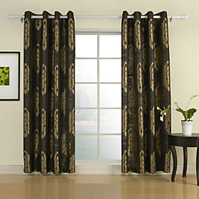Black Queen Jacquard Window Curtains (Pair) Black Queen Jacquard Window Curtains (Pair)