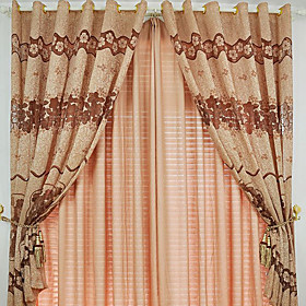 Pierced Country Print Window Curtain Set (Pair) Pierced Country Print Window Curtain Set (Pair)