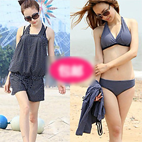Straight Angle Bikini Three Piece Female Swimsuit