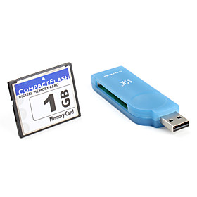 1GB CompactFlash Memory Card with USB Card Reader