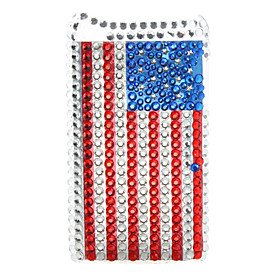 Flag Pattern Style Diamond Protective Case for iTouch 4