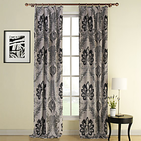 Grey Jacquard Casual Window Curtains(Pair) Grey Jacquard Casual Window Curtains(Pair)