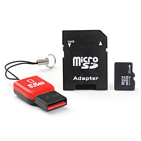 32GB MicroSDHC Memory Card with USB MicroSD Reader and MicroSD Adapter