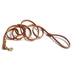 Genuine Leather Extra-Long Pet Dog Leash (300cm, Brown)