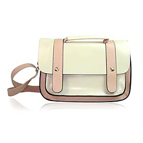 Simple Style PU Tote Cross Body Bag