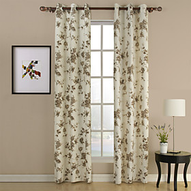 Brown Flowers Country Window Curtains(Pair) Brown Flowers Country Window Curtains(Pair)