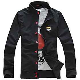 Mens Stand Collar Slim Shirt